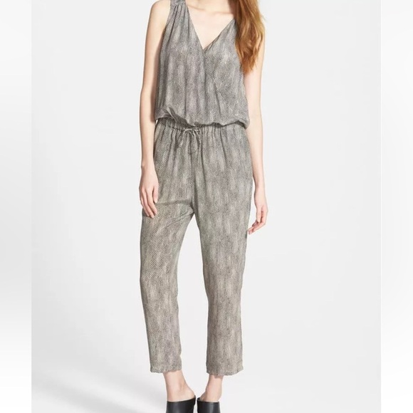 The Fisher Project 100% silk jumpsuit size 0 great  for layering Jean jacket - Picture 1 of 10